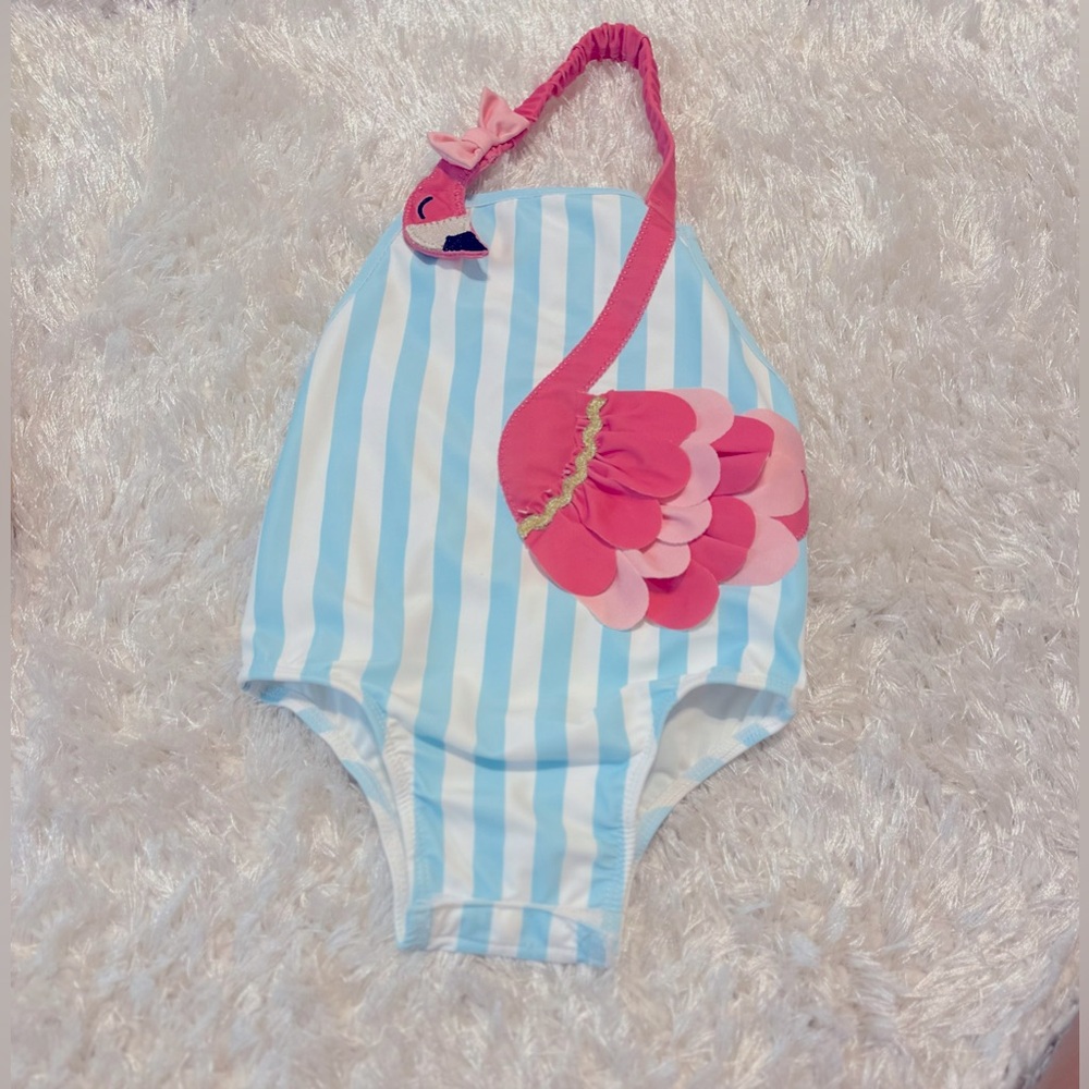 Mudpie flamingo swimsuit -like new